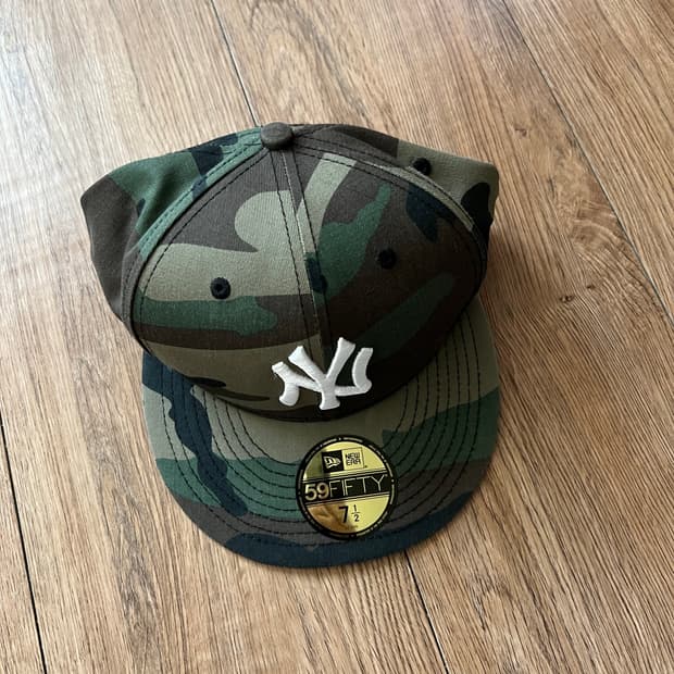 MLB LA 다저스 베이직 피티드캡 우드랜드 카모