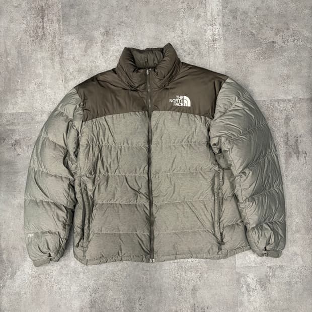 노스페이스 700 구형 눕시2 구스패딩 브라운 그레이