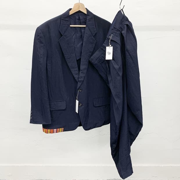 꼼데가르송 옴므 플러스 91s 디테일 딥네이비 셋업 