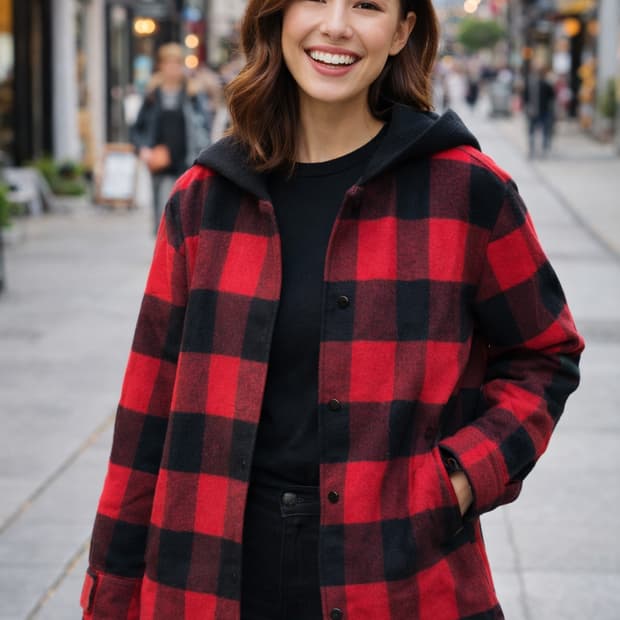 비비올리비아 후드체크 아우터