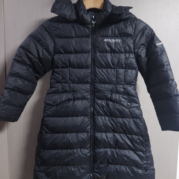 디스커버리 구스다운 경량 롱패딩, 130(7세~)