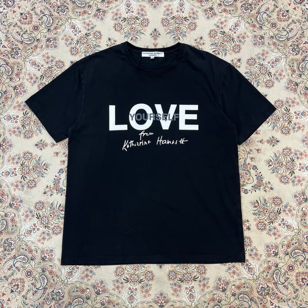 캐서린 햄넷 런던 LOVE YOUR SELF 티셔츠 반팔