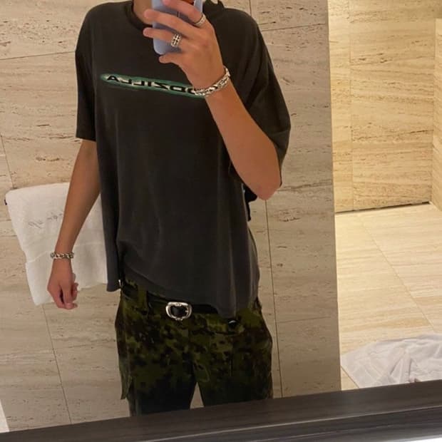 빈티지 고질라 1997 무비 반팔티