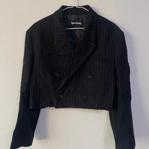 글로니 스푸닝 스트라이프 크롭 자켓 & 바지 XS/S