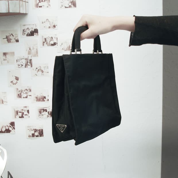 PRADA nylon structured mini tote bag