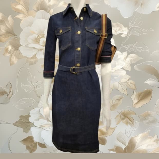 TOMMY HILFIGER 데님 원피스 정품 / 인디고 / 38(66)