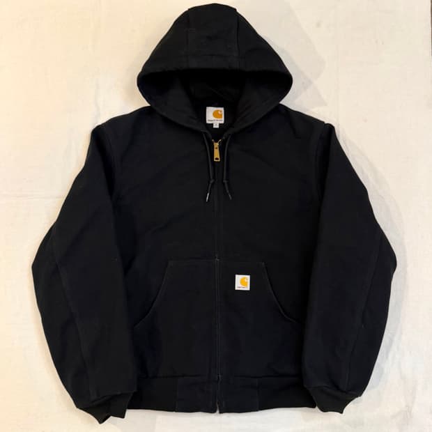 칼하트 Made in USA J131 액티브 후드 워크자켓 블랙