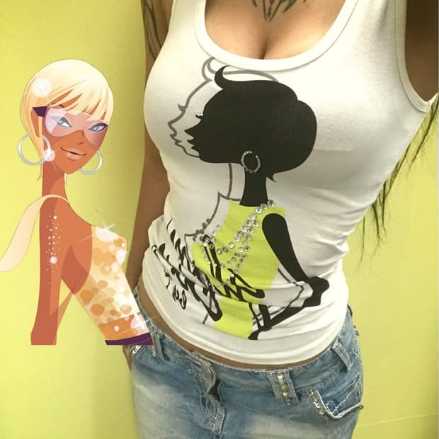 Y2K Laneige girl Neon Tank