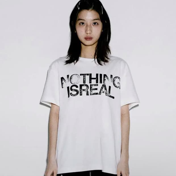 [더바이닐하우스] 반팔티 NOTHING IS REAL TEE WHITE