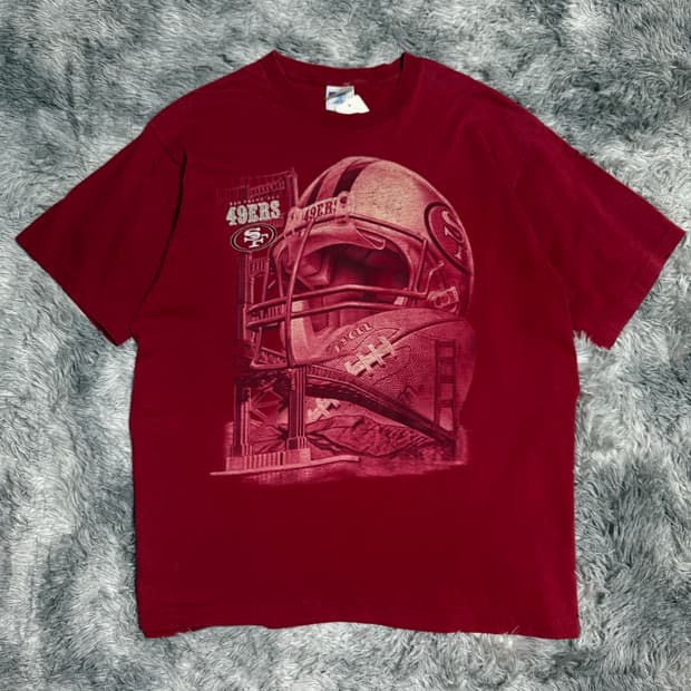90s 프로플레이 NFL 샌프란시스코 49ERS 반팔 티셔츠 y 6347