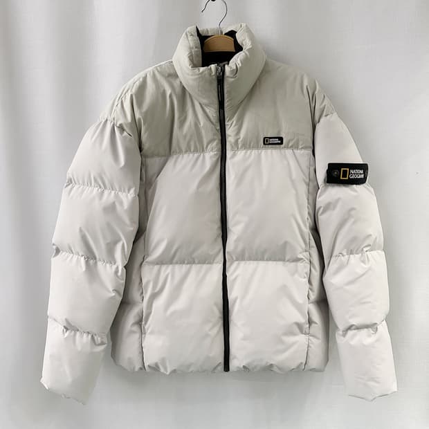 내셔널 지오그래픽 와펜 다운 패딩 라이트 그레이 S