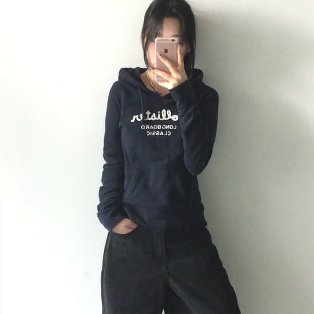 홀리스터 패치자수 후드티