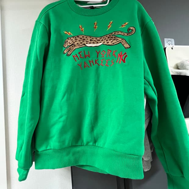 새상품) MLB 뉴욕 양키스 맨투맨 그린