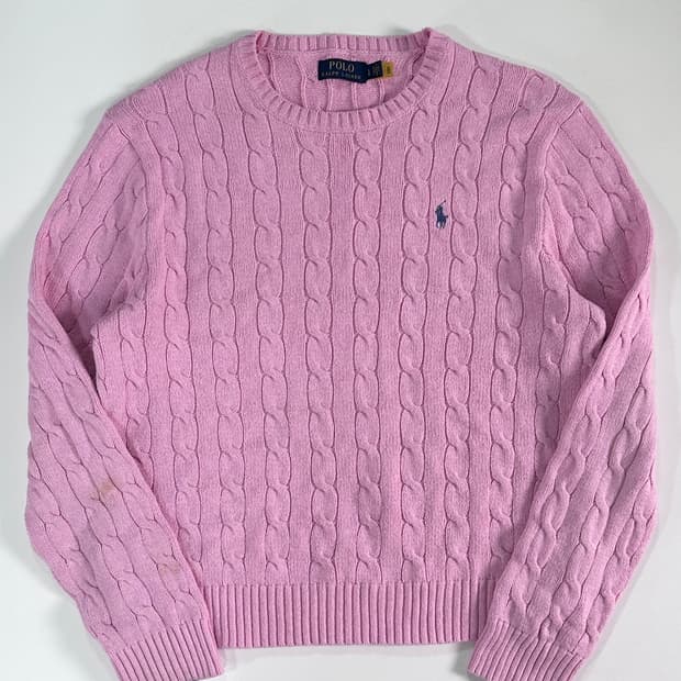 폴로 랄프로렌 핑크 케이블 니트 (va.39)