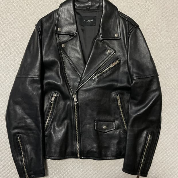 웨스턴 무드 이태리 램스킨 양가죽 클래식 레더 자켓