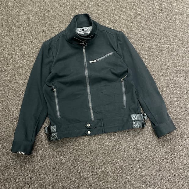 L)Japanese vintage 블랙 바이커 자켓