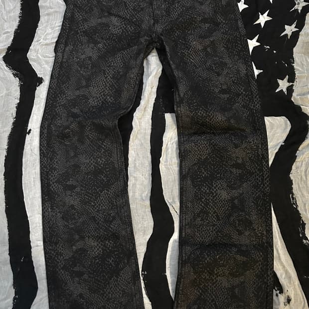 *archive* 2000s lowbox v-kei 파이톤 팬츠