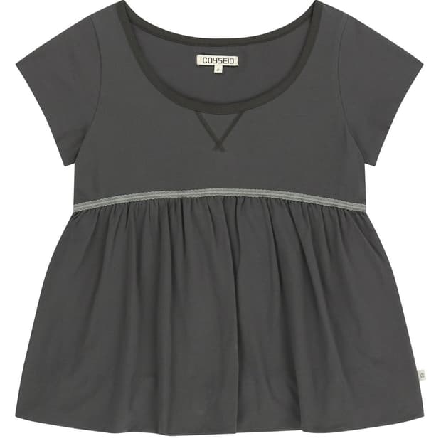 코이세이오 LACE BALLOON T-SHIRT DARK GREY
