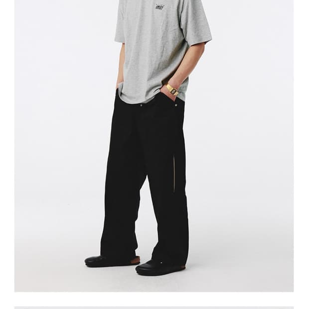 Kijun 기준 슬릿 치노 팬츠 Color Slit Chino Pants