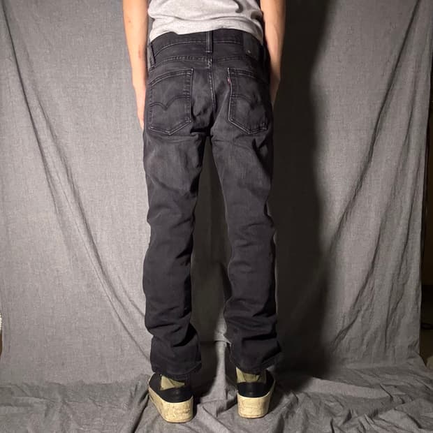 리바이스 511 블랙 데님 팬츠 슬림핏