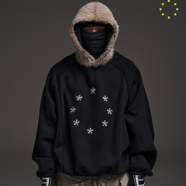 wapworks w108 베이지 퍼 후드