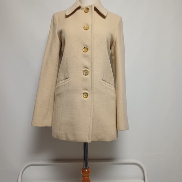 한섬 시스템 여성 베이지 울코트