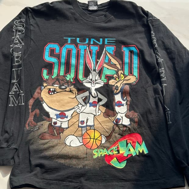 90s 오리지널 스페이스잼 스쿼드 롱슬리브스 