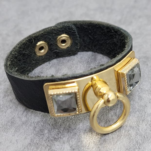 stud leather bracelet