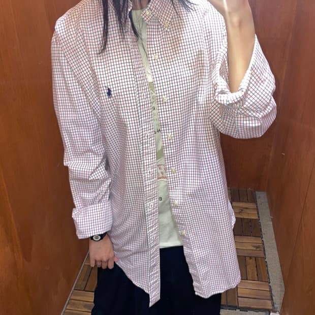 (XL) POLO 폴로 랄프로렌 체크 셔츠 커스텀핏