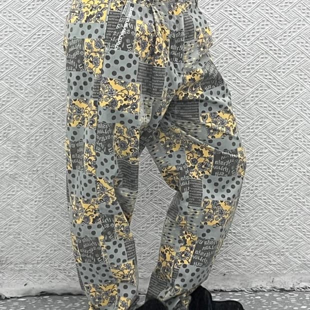 디스이즈네버댓 크레이지 프린팅 패턴 코튼팬츠 M C06875