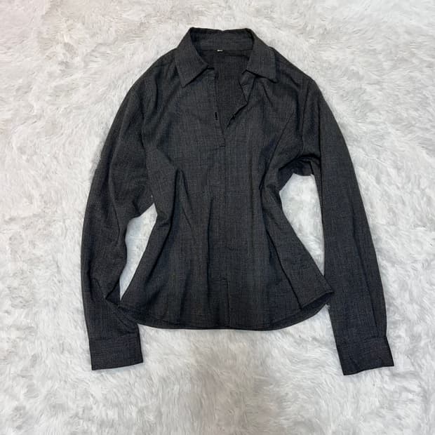 chic charcoal button shirt