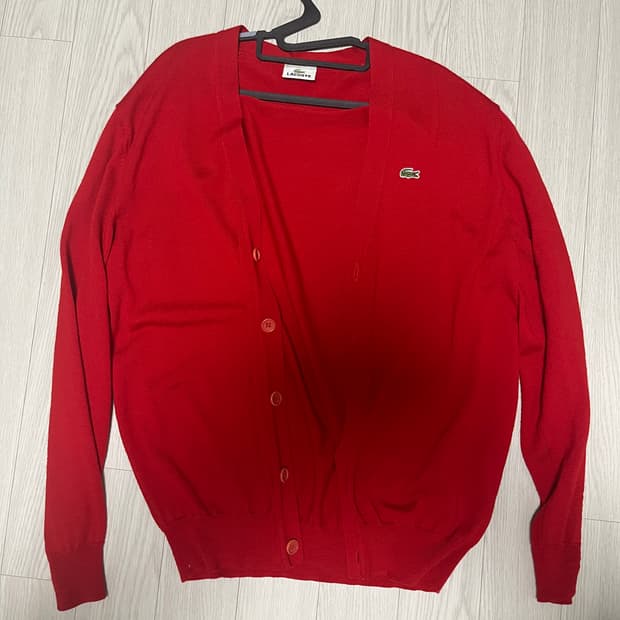 라코스테 가디건 레드