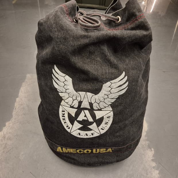 90s AMECO 데님 더플 백 팩