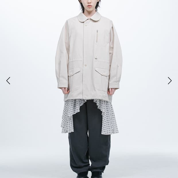 오헤시오 TRENCH COLLAR JUMPER 베이지 트렌치칼라점퍼