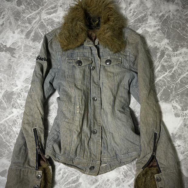 Burden y2k stripe jacket