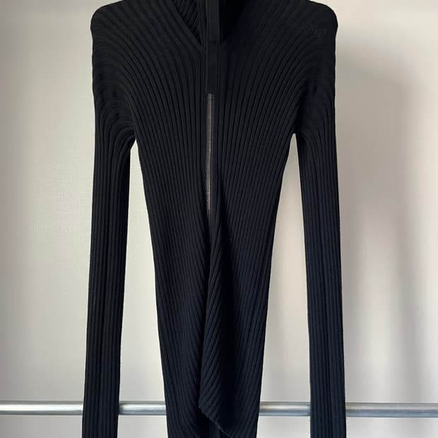 Julius AW06 Multi-Zip Rib Knitted Hoodie