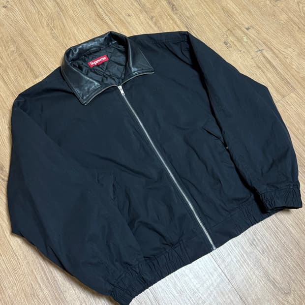 (L) 25ss 슈프림 레더 카라 유틸리티 자켓