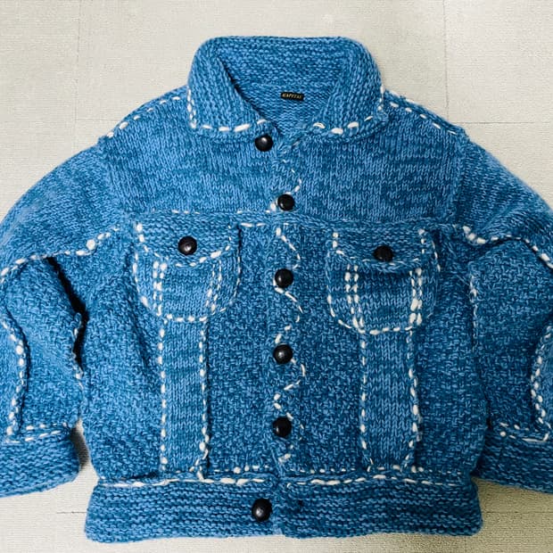 kapital 캐피탈 울 핸드 코위찬  블루