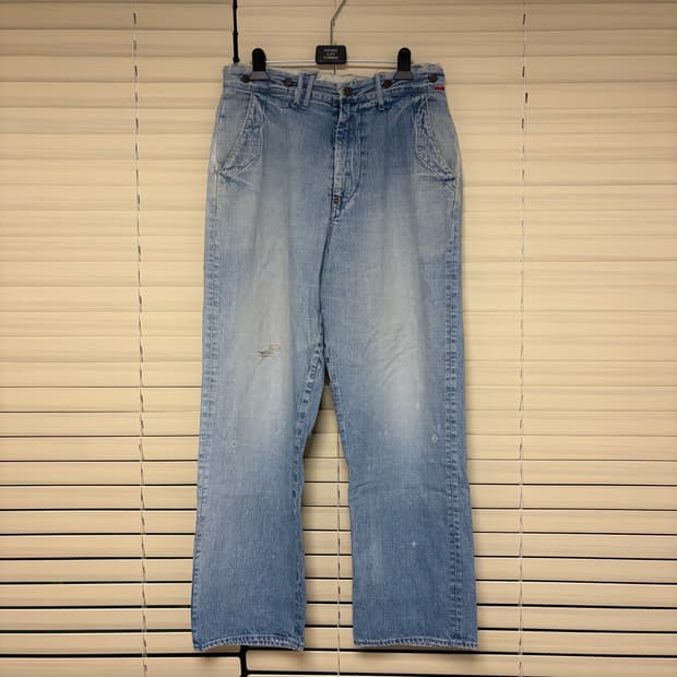 아나크로놈 ANACHRONORM 빈티지 워시드 데님 청바지 W32