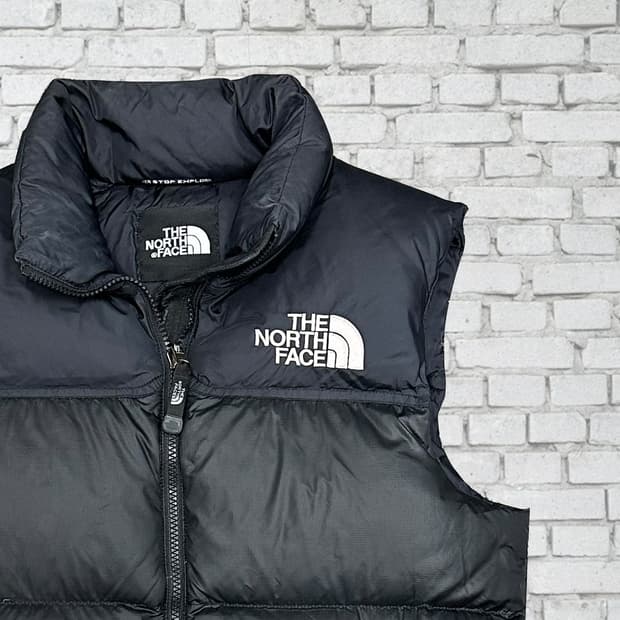 노스페이스 700 구스다운 눕시 블랙 패딩 조끼 85