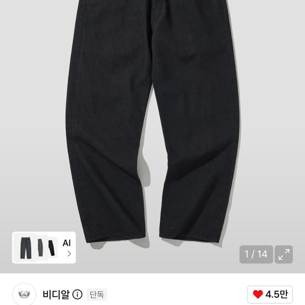 vdr 비디알 로트 003 레일로드 팬츠 S
