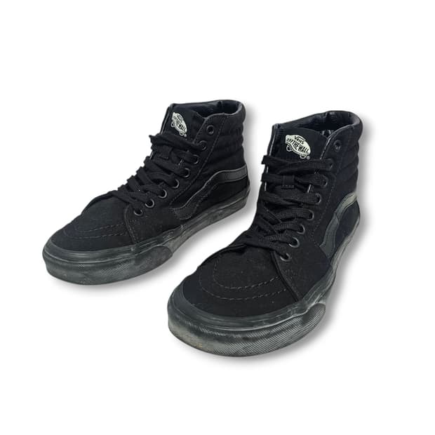 w7 VANS 반스 Sk8-Hi 올블랙 하이탑 스니커즈