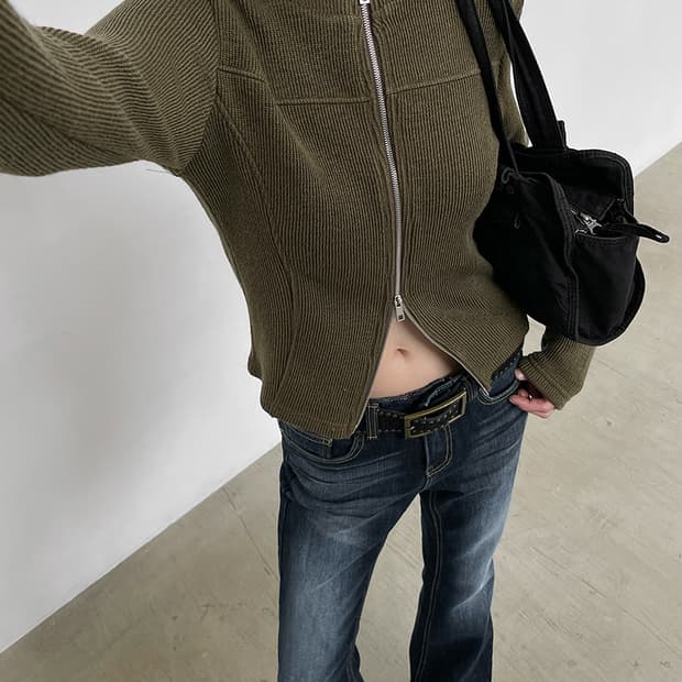 펠소네 골지 후드집업