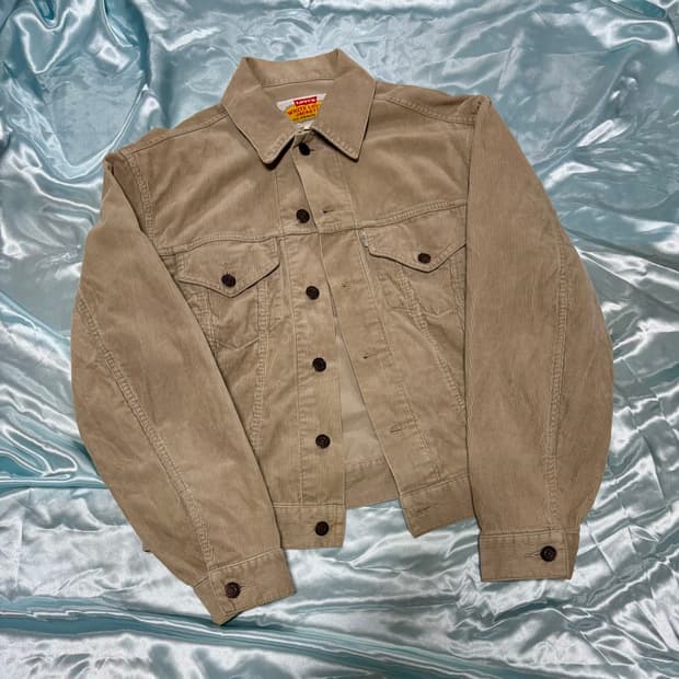 90s 리바이스 화이트탭 코듀로이 베이지 데님자켓 