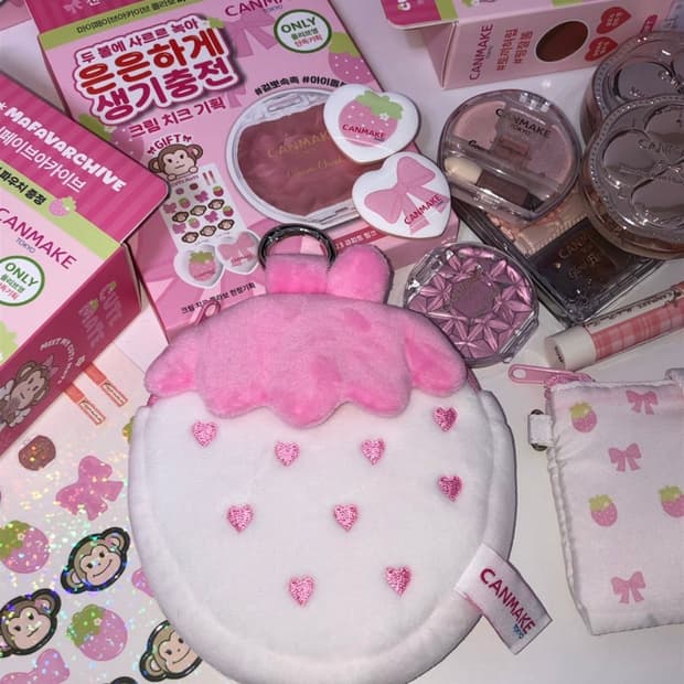 캔메이크 딸기 파우치