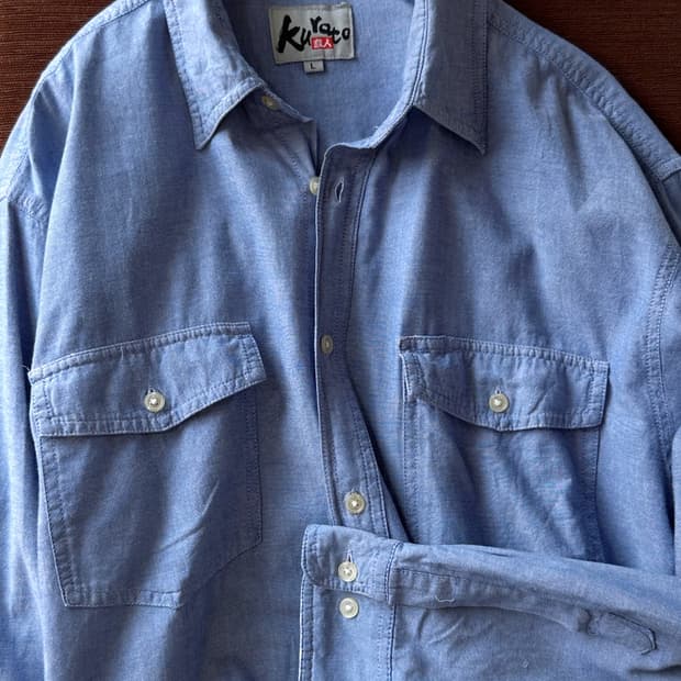 Light cotton chambray work shirt