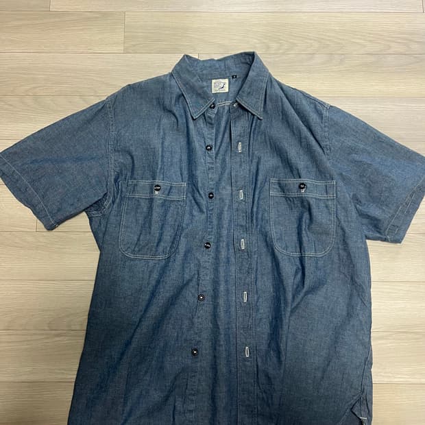 오어슬로우 빈티지핏 샴브레이 워크셔츠 반팔 4사이즈