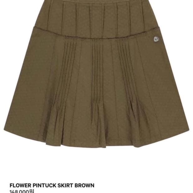 코이세이오 플라워 핀턱 스커트