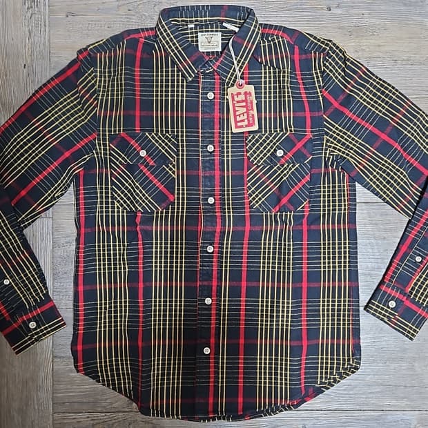 리바이스 LVC 1950's 숏혼 셔츠 멀티 체크 S