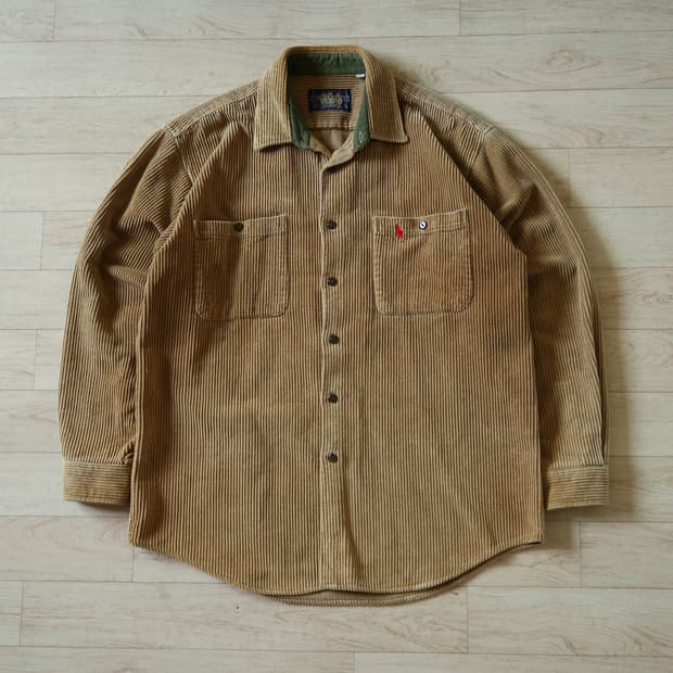 빈티지 90s 폴로 랄프로렌 코듀로이 투 포켓 셔츠